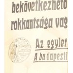 cca 1907 Magyarországi Munkások Rokkant- és Nyugdíjegyletének illusztrált plakátja, hajtott, szakadással...