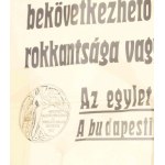 ok. 1907 Magyarországi Munkások Rokkant- és Nyugdíjegyletének illusztrált plakátja, hajtott, szakadással...