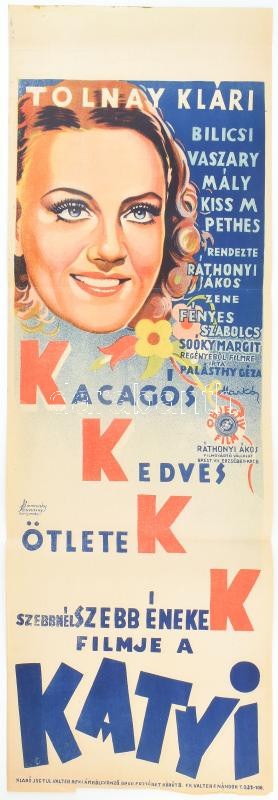 Katyi. Moziplakát, filmmplakát, rácsplakát, 1942. Tolnay Klári, Bilicsi Tivadar, Kiss Manyi, és mások szereplésével...