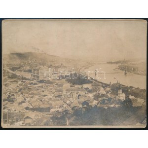 cca 1900 Budapest, Tabán, látkép a Gellért hegyről. Keményhátú fotó 16x12 cm