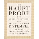 cca 1920-as évek eleje Die Hauptprobe der Schriftgiesserei und Messinglinienfabrik D. Stempel Akt. - Ges. Frankfurt A...
