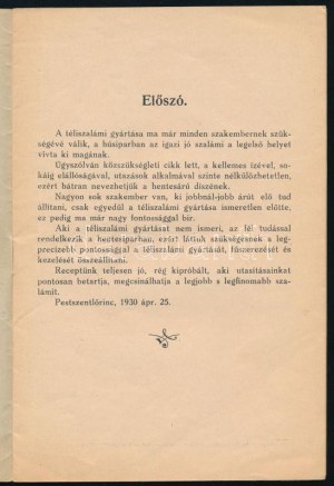 Gáspár Péter - Lóczy Miklós : A téli szalámi gyártásának, fűszerezésének és kezelésének titka...