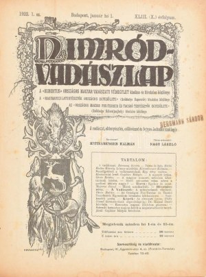 1922-1923 Nimród vadászlap két évfolyama XLIII. - XLIV. évfolyam, egybekötve. korabeli kopottas félvászon kötésben....