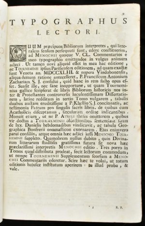 Menochio, Giovanni Stefano: Commentarii Totius Sacrae Scripturae. Tom. 1-3. (Egybe kötve) XVIII, 400, 448, 448 S...