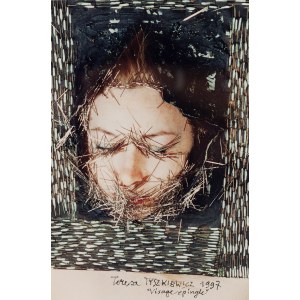 Teresa Tyszkiewicz (1953 Ciechanów - 2020 Paříž, Francie), Visage épingle (Autoportrét omráčený), 1997