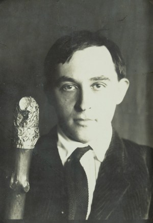 Stanisław Ignacy Witkiewicz (1885 Varsovie - 1939 Jeziory in Polesie), Portrait de Stanisław Ignacy Witkiewicz avec un 