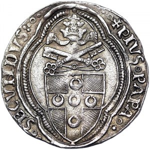 Rome, Pio II (1458-1464), Grosso n.d., Rare