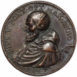 Rome, Pio V (1566-1572), Medal Yr. VI 1571, Very rare