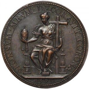 Rome, Gregorio XIV (1590-1591), Medal Yr. I 1590, Very rare