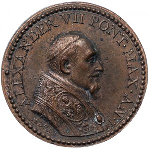 Rome, Alessandro VII (1655-1667), Medal Yr. I 1655, Rare