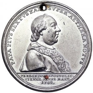 Rome, Pio VI (1775-1799), Medal Yr. VIII 1782, Rare