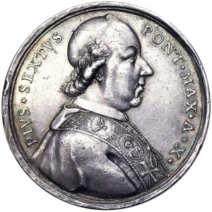 Rome, Pio VI (1775-1799), Medal Yr. X 1784