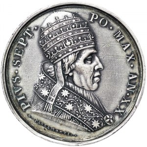 Rome, Pio VII (1800-1823), Medal Yr. XX 1819, Very rare