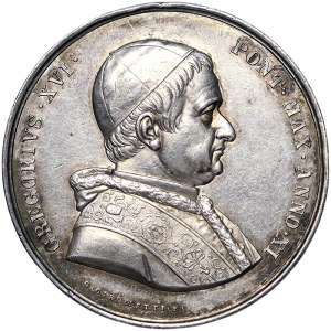 Rome, Gregorio XVI (1831-1846), Medal Yr. XI 1841, Very rare