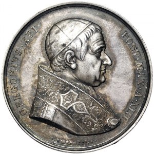 Rome, Gregorio XVI (1831-1846), Medal Yr. XIII 1843, Very rare