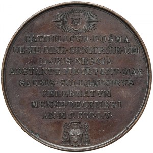 Rome, Pio IX (1849-1866), Medal Yr. X 1855, Rare
