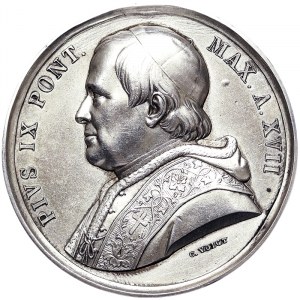 Rome, Pio IX (1849-1866), Medal Yr. XVII 1862, Rare