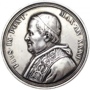 Rome, Pio IX (1871-1878), Medal Yr. XXXI 1876, Rare