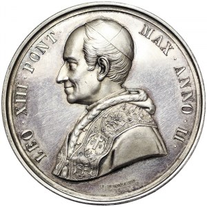 Rome, Leone XIII (1878-1903), Medal Yr. II 1879, Very rare