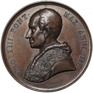Rome, Leone XIII (1878-1903), Medal Yr. III 1880, Very rare