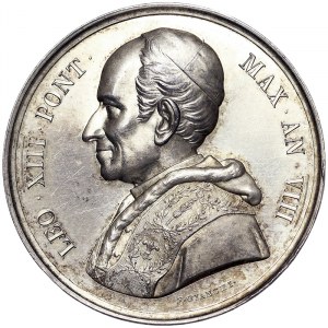 Rome, Leone XIII (1878-1903), Medal Yr. VIII 1885, Rare