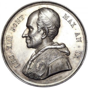 Rome, Leone XIII (1878-1903), Medal Yr. IX 1886, Rare