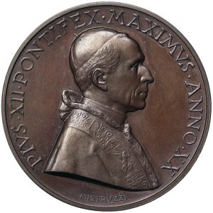 Vatican City (1929-date), Pio XII (1939-1958), Medal Yr. XX 1958