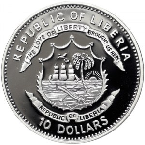 Liberia, Adriano VI (1522-1523), 10 Dollars 2005