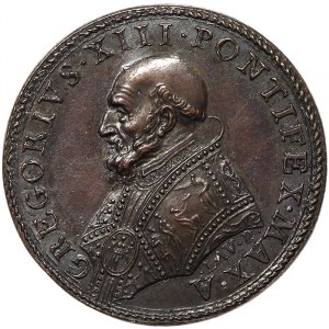 Rome, Gregorio XIII (1572-1585), Medal Yr. I 1572, Rare