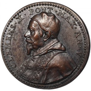 Rome, Clemente X (1670-1676), Medal Yr. V 1674, Rare