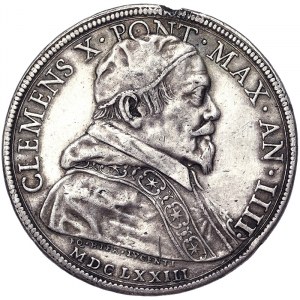 Rome, Clemente X (1670-1676), Piastra 1673, Very rare