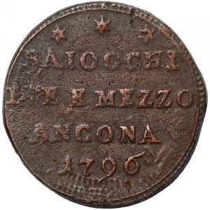 Ancona, Pio VI (1775-1799), Sampietrino da Due Baiocchi e Mezzo 1796