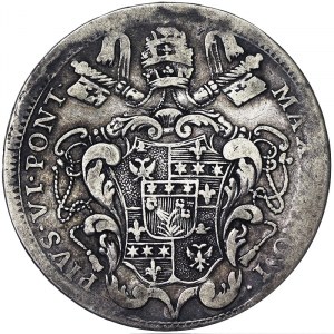Rome, Pio VI (1775-1799), 1/2 Scudo 1775, Not common