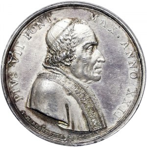 Rome, Pio VII (1800-1823), Medal Yr. XXII 1821, Very rare
