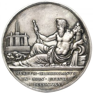 Rome, Gregorio XVI (1831-1846), Medal Yr. VII 1837, Very rare