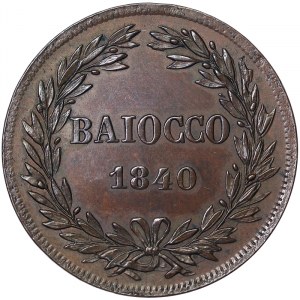Rome, Gregorio XVI (1831-1846), 1 Baiocco 1840
