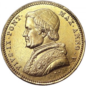 Rome, Pio IX (1849-1866), 10 Scudi 1850, Very rare