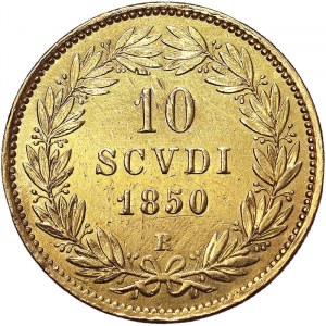 Rome, Pio IX (1849-1866), 10 Scudi 1850, Very rare