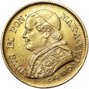 Rome, Pio IX (1866-1870), 10 Lire 1867, Rare