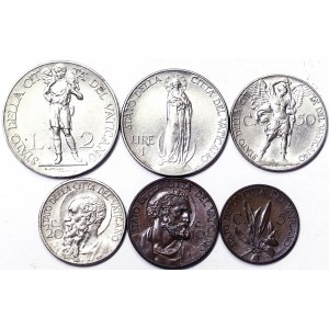 Vatican City (1929-date), Pio XI (1929-1939), Lot 6 pcs. 1937