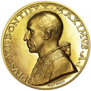 Vatican City (1929-date), Pio XII (1939-1958), Gold Medal Yr. I 1939, Extremely rare