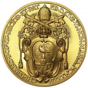 Vatican City (1929-date), Pio XII (1939-1958), Gold Medal Yr. I 1939, Extremely rare