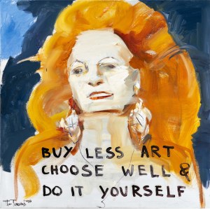 THE KRASNALS. WHIELKI KRASNAL, Buy less Art. by Vivienne Westwood, from the series: dream factory, 2023