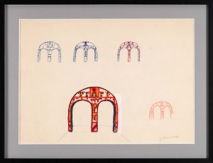 Jerzy NOWOSIELSKI (1923 Kraków - 2011 Kraków), Entwürfe für die Polychromie der Vorhalle der orthodoxen Mariä-Entschlafenskirche in Kraków, 1960er-1970er Jahre.