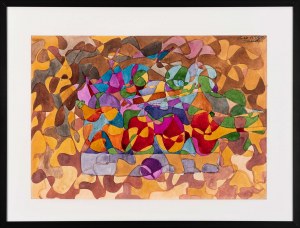 Jacenty WÓJCIK (1940 Lublin - 2018), Composition multicolore, 1977