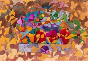 Jacenty WÓJCIK (1940 Lublino - 2018), Composizione multicolore, 1977