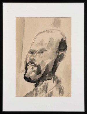 Witold DAMASIEWICZ (1919 Wadowice - 1996 Cracovie), Autoportrait
