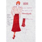 Olga KUŁAKOWSKA (1924-2020), Fashion designs - set of 18 drawings