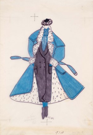 Olga KUŁAKOWSKA (1924-2020), Modeentwürfe - Satz von 18 Zeichnungen
