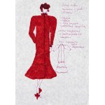 Olga KUŁAKOWSKA (1924-2020), Fashion designs - set of 18 drawings